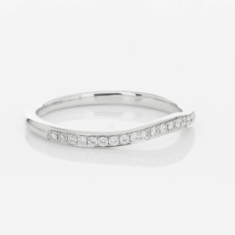 18ct White Gold .15ct Diamond Grace Band-Ring-Walker & Hall