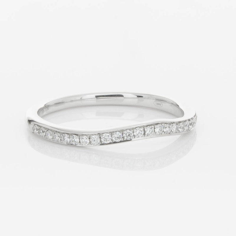 18ct White Gold .15ct Diamond Grace Band-Ring-Walker & Hall