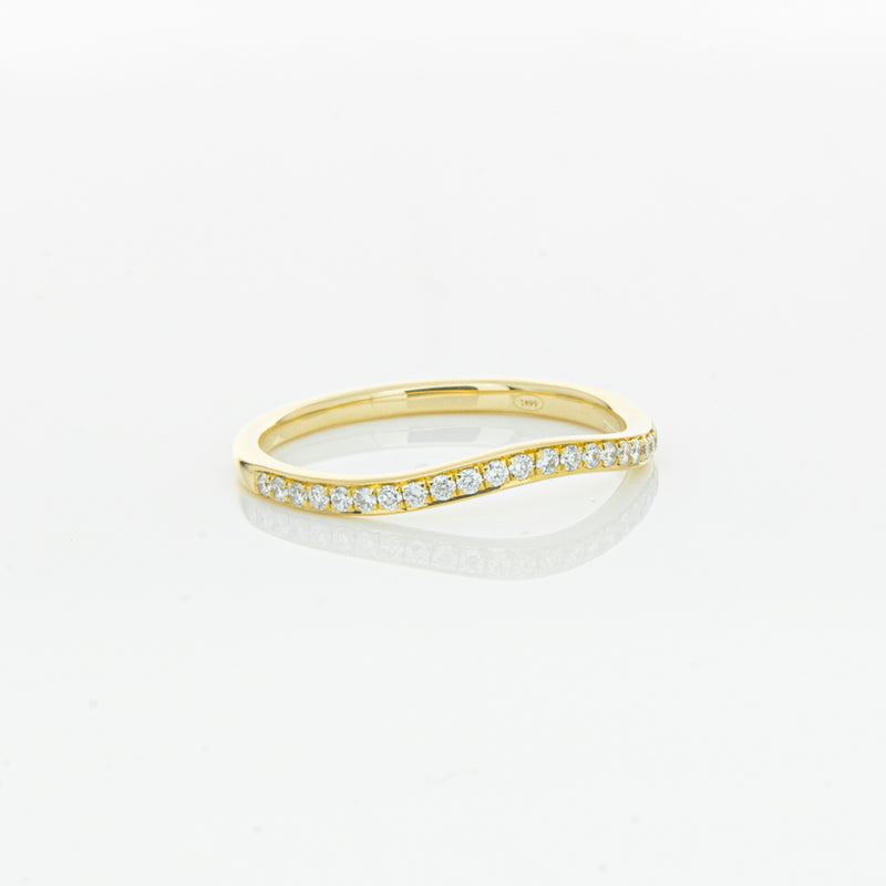 18ct Yellow Gold .15ct Diamond Grace Band-Ring-Walker & Hall