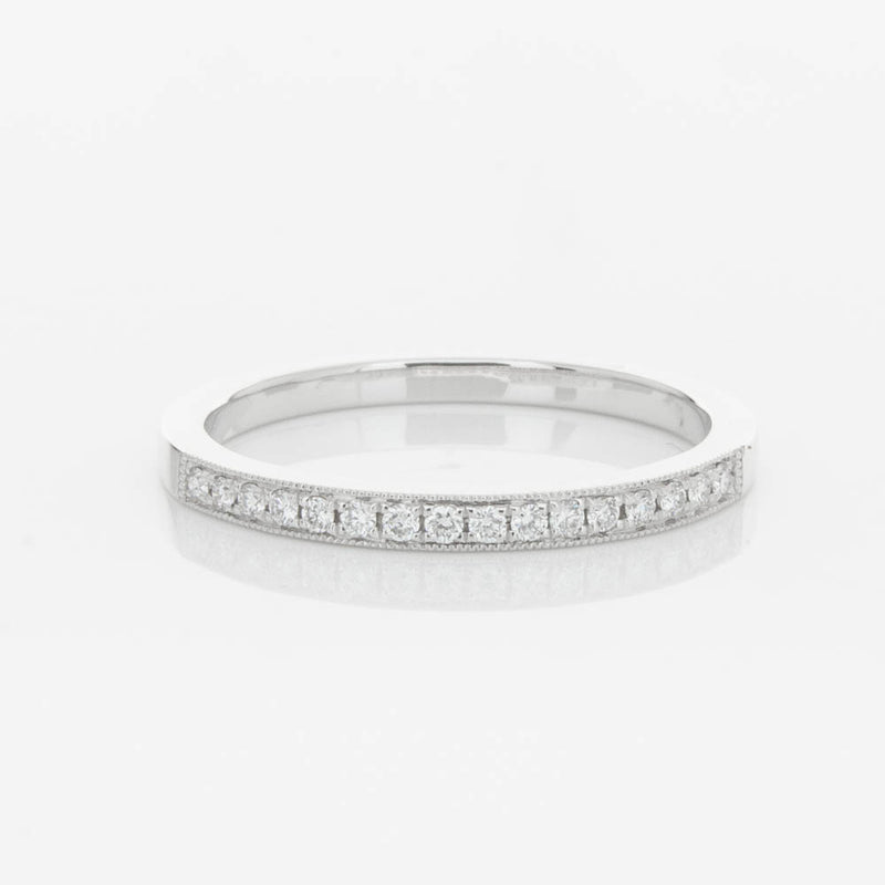 18ct White Gold .12ct Diamond Aurora Band-Ring-Walker & Hall