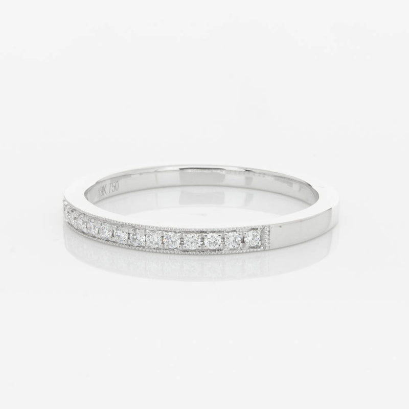 18ct White Gold .12ct Diamond Aurora Band-Ring-Walker & Hall