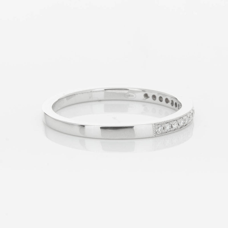 18ct White Gold .12ct Diamond Aurora Band-Ring-Walker & Hall