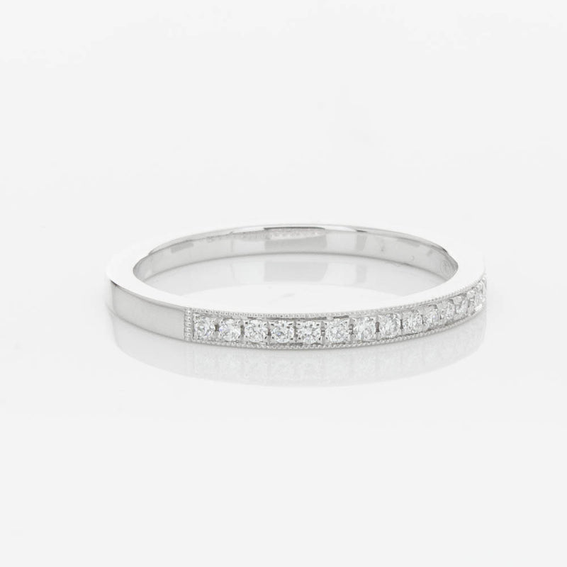 18ct White Gold .12ct Diamond Aurora Band-Ring-Walker & Hall