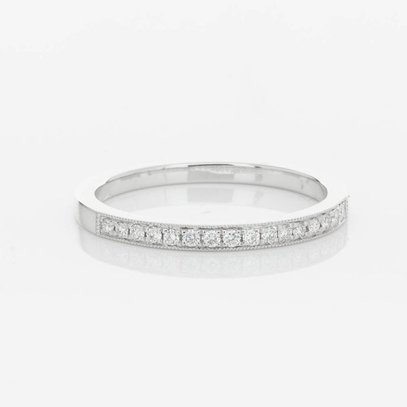 18ct White Gold .12ct Diamond Aurora Band-Ring-Walker & Hall