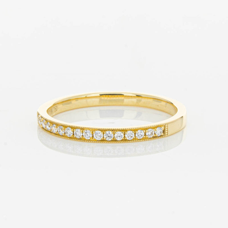 18ct Yellow Gold .12ct Diamond Aurora Band-Ring-Walker & Hall