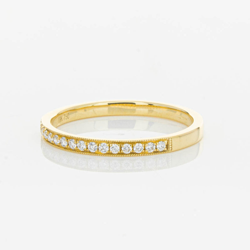 18ct Yellow Gold .12ct Diamond Aurora Band-Ring-Walker & Hall