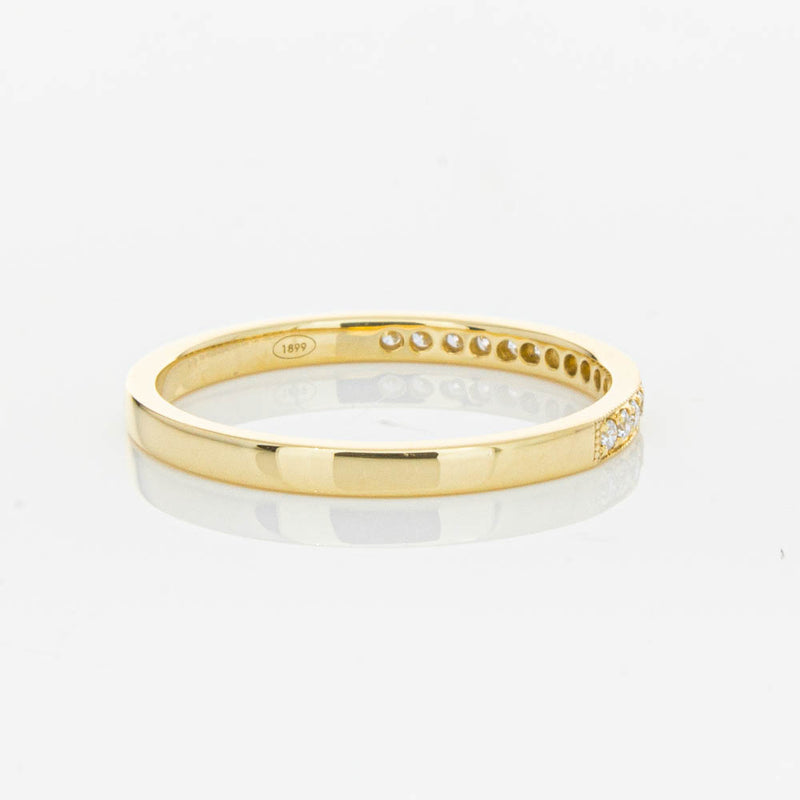 18ct Yellow Gold .12ct Diamond Aurora Band-Ring-Walker & Hall