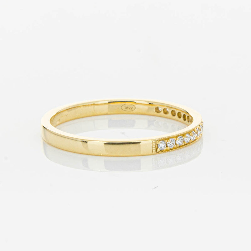 18ct Yellow Gold .12ct Diamond Aurora Band-Ring-Walker & Hall