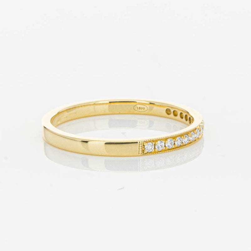 18ct Yellow Gold .12ct Diamond Aurora Band-Ring-Walker & Hall