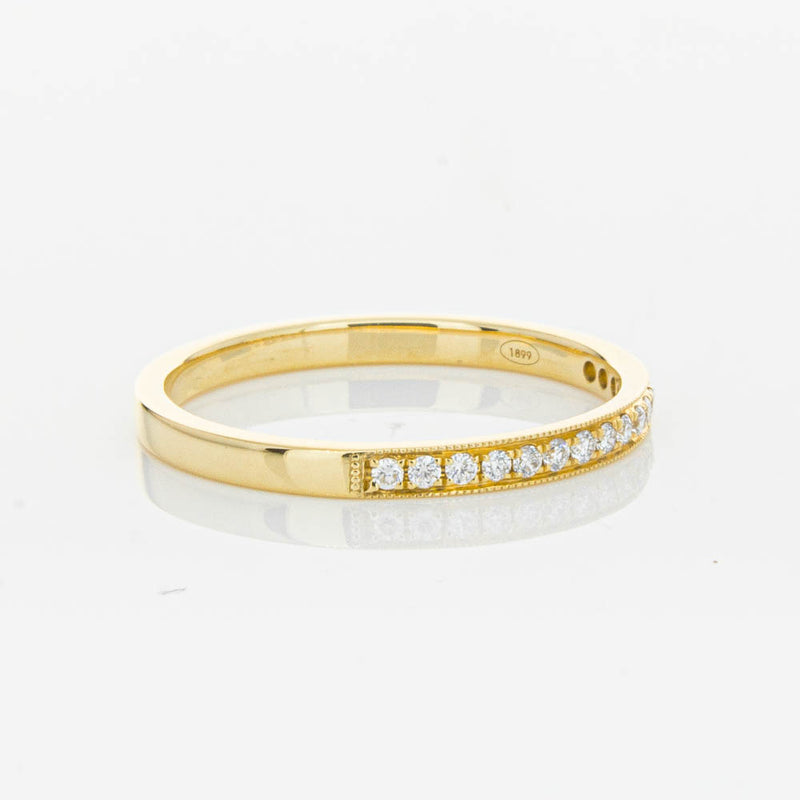 18ct Yellow Gold .12ct Diamond Aurora Band-Ring-Walker & Hall