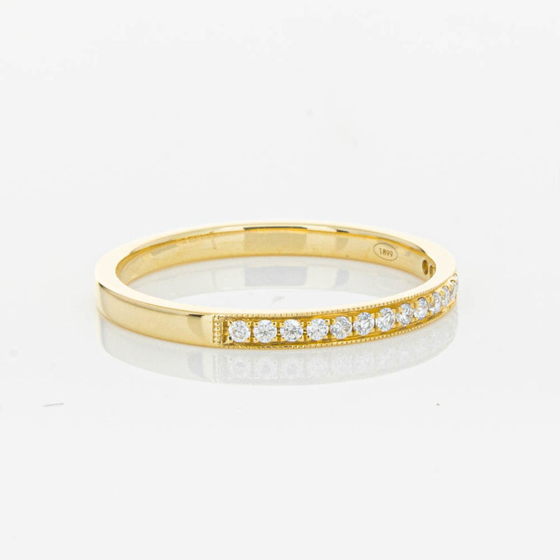 18ct Yellow Gold .12ct Diamond Aurora Band-Ring-Walker & Hall