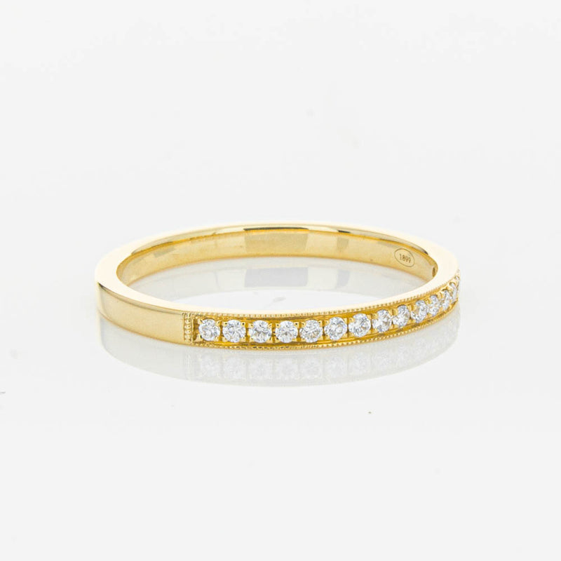 18ct Yellow Gold .12ct Diamond Aurora Band-Ring-Walker & Hall
