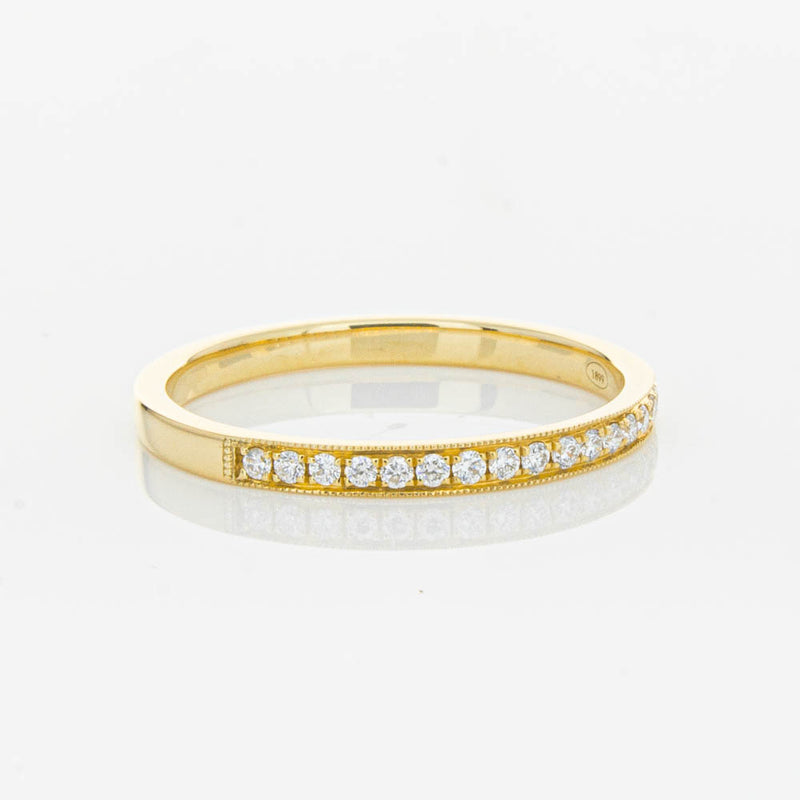 18ct Yellow Gold .12ct Diamond Aurora Band-Ring-Walker & Hall
