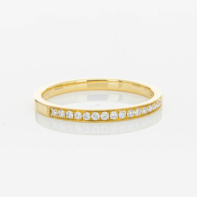 18ct Yellow Gold .12ct Diamond Aurora Band-Ring-Walker & Hall