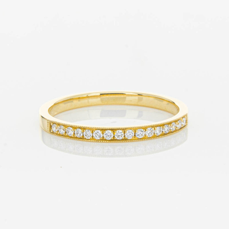 18ct Yellow Gold .12ct Diamond Aurora Band-Ring-Walker & Hall