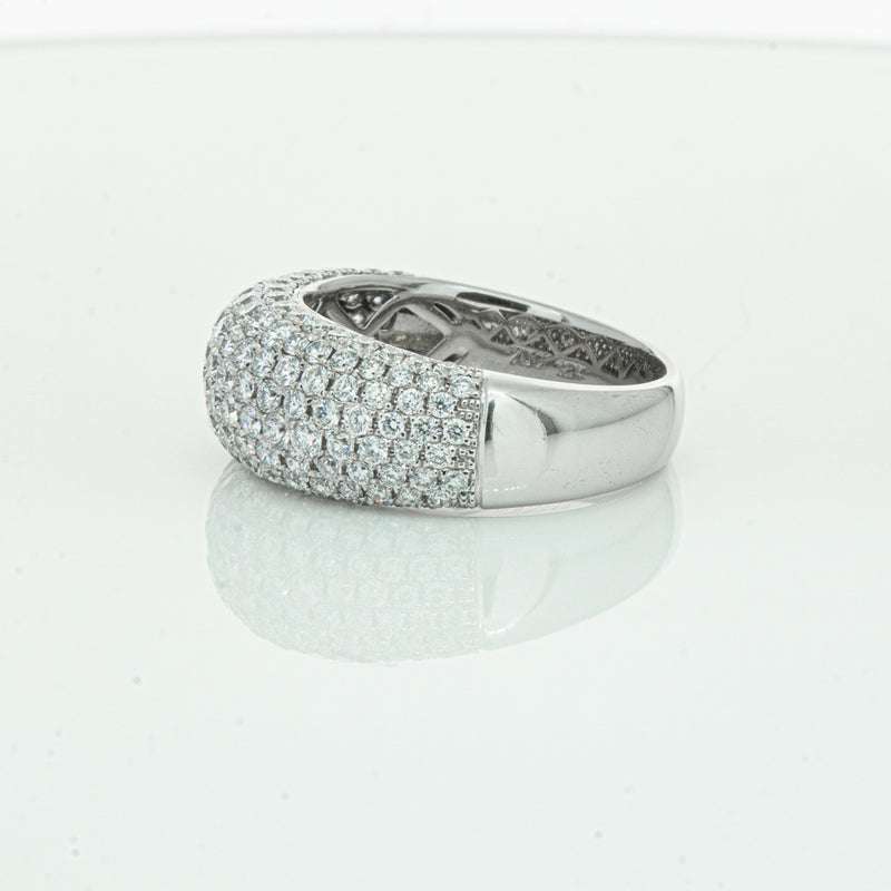 18ct White Gold 1.89ct Diamond Band-Ring-Walker & Hall