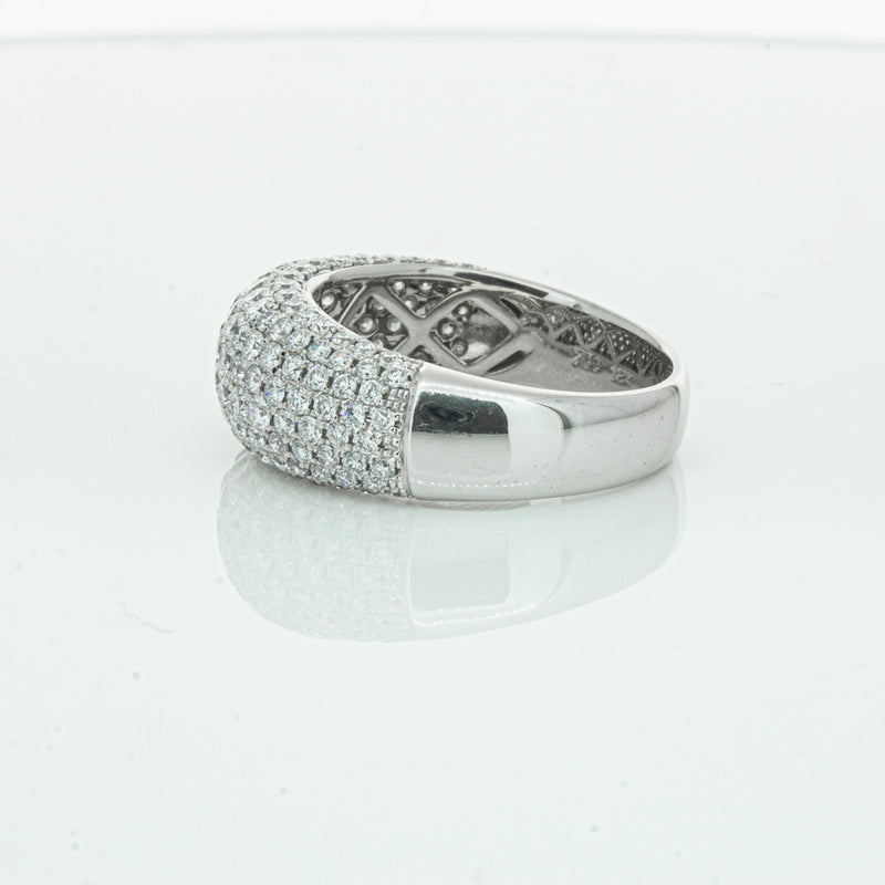 18ct White Gold 1.89ct Diamond Band-Ring-Walker & Hall