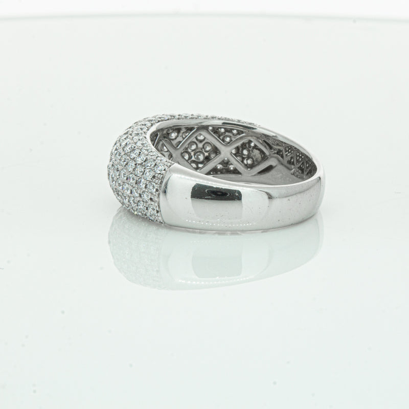 18ct White Gold 1.89ct Diamond Band-Ring-Walker & Hall