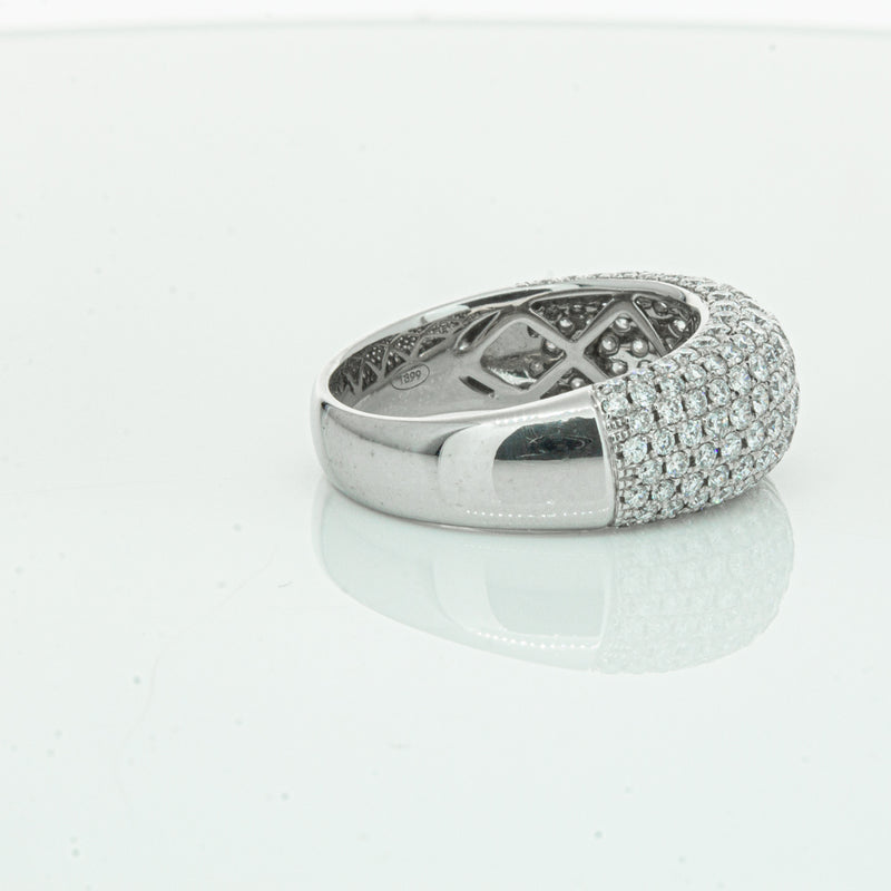 18ct White Gold 1.89ct Diamond Band-Ring-Walker & Hall