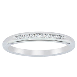 18ct White Gold .09ct Channel Set Diamond Ring - Ring - Walker & Hall
