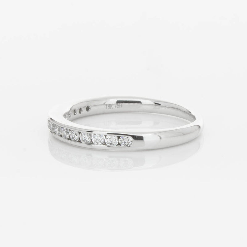 18ct White Gold Diamond Channel Set Band-Ring-Walker & Hall