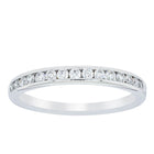 18ct White Gold .30ct Diamond Channel Set Band - Ring - Walker & Hall