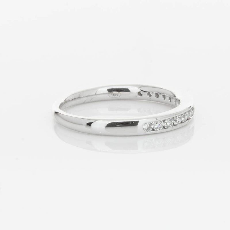 18ct White Gold Diamond Channel Set Band-Ring-Walker & Hall