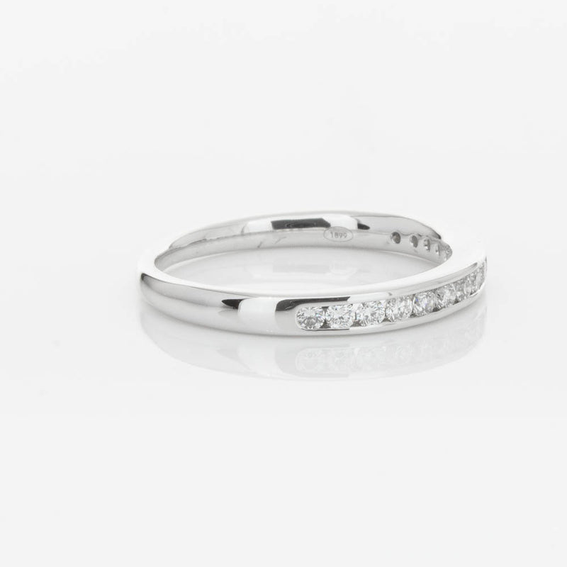18ct White Gold Diamond Channel Set Band-Ring-Walker & Hall