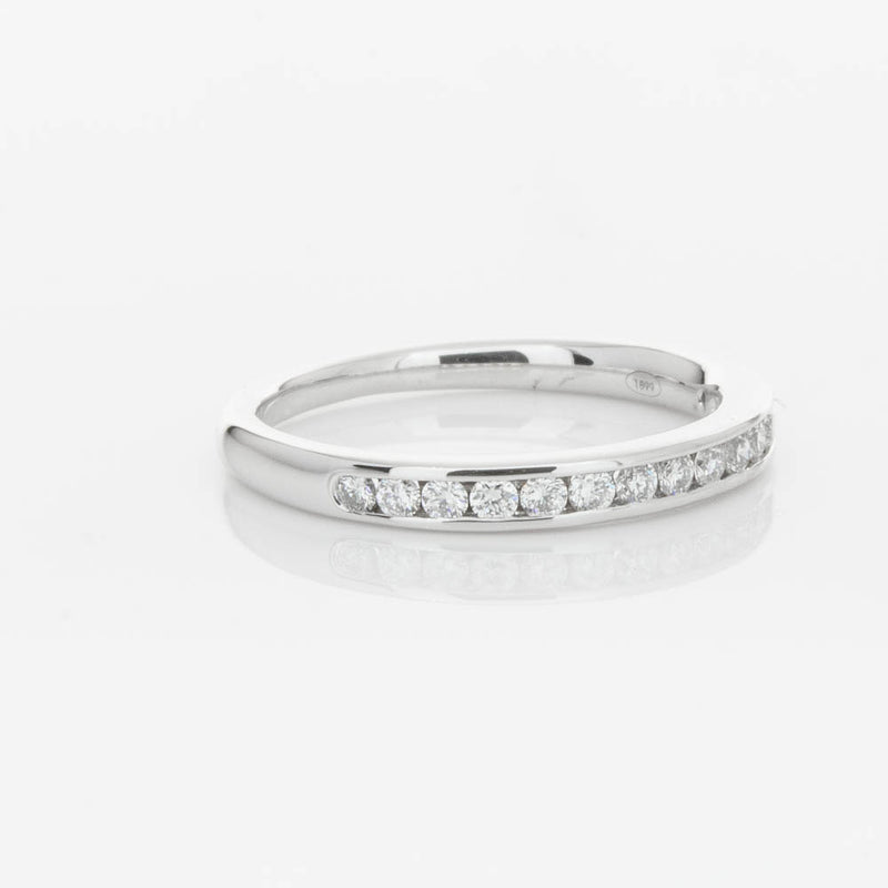 18ct White Gold Diamond Channel Set Band-Ring-Walker & Hall