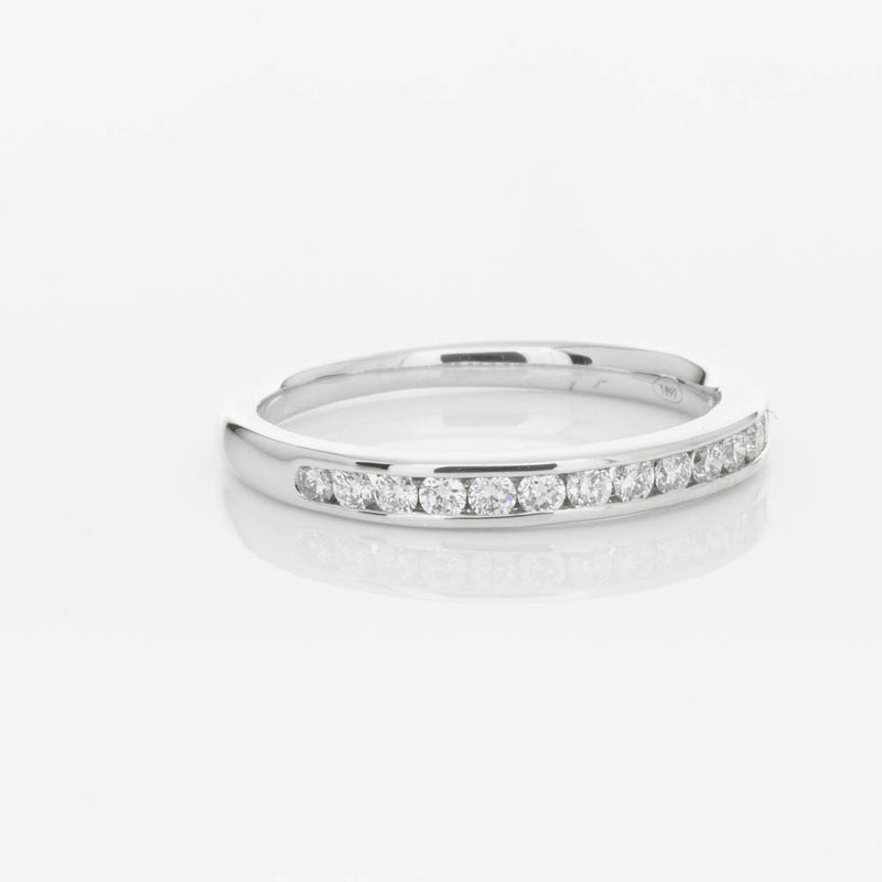 18ct White Gold Diamond Channel Set Band-Ring-Walker & Hall