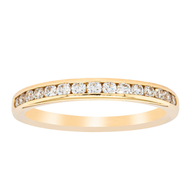 18ct Yellow Gold .30ct Channel Set Diamond Band - Ring - Walker & Hall