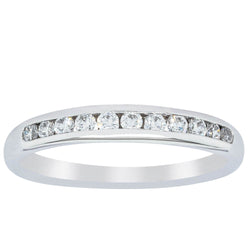 18ct White Gold .25ct Channel Set Diamond Ring - Ring - Walker & Hall