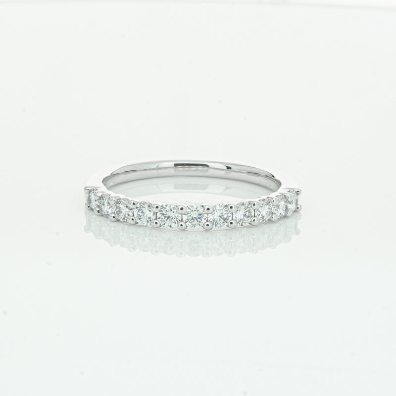 18ct White Gold .50ct Diamond Panorama Band-Ring-Walker & Hall