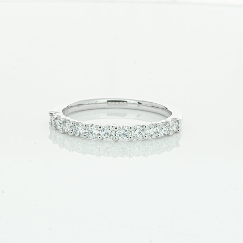 18ct White Gold .50ct Diamond Panorama Band-Ring-Walker & Hall