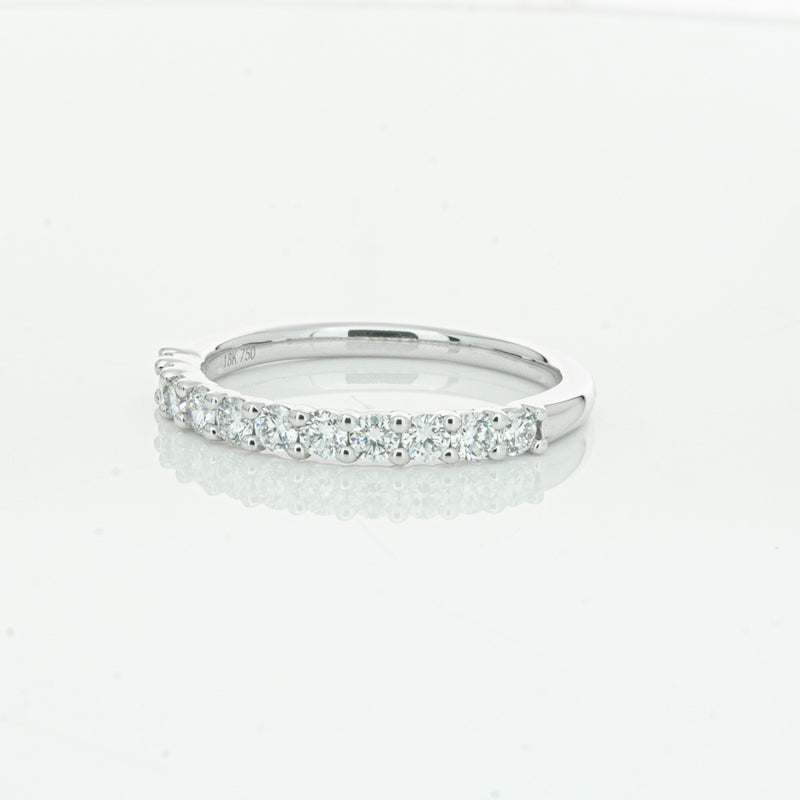 18ct White Gold .50ct Diamond Panorama Band-Ring-Walker & Hall