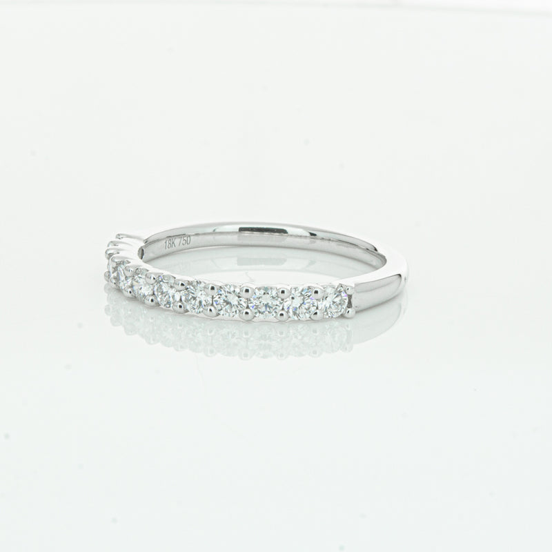 18ct White Gold .50ct Diamond Panorama Band-Ring-Walker & Hall