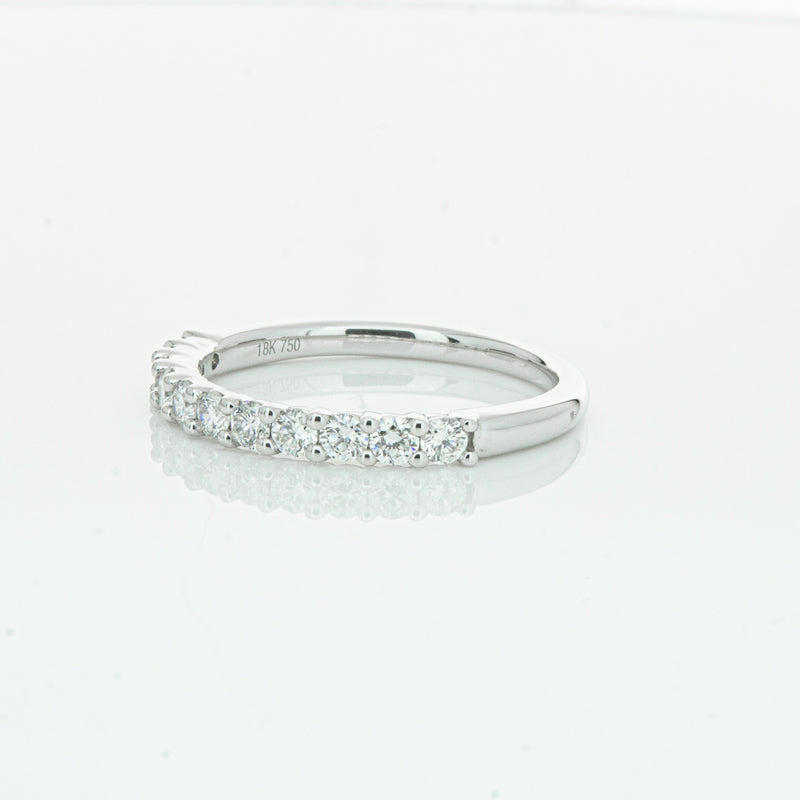18ct White Gold .50ct Diamond Panorama Band-Ring-Walker & Hall