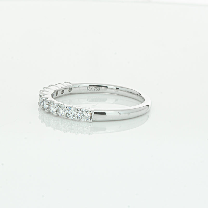 18ct White Gold .50ct Diamond Panorama Band-Ring-Walker & Hall