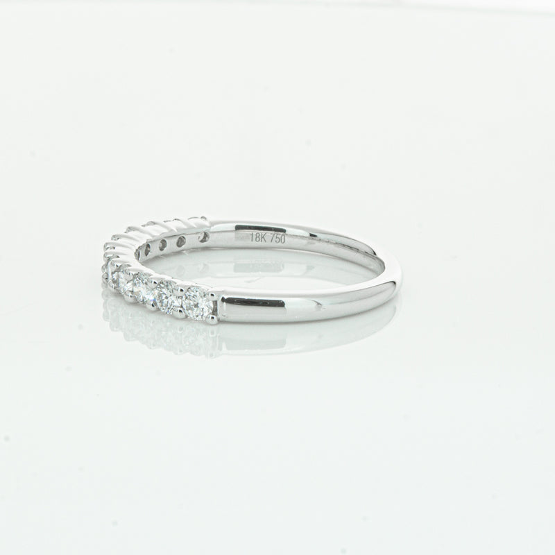 18ct White Gold .50ct Diamond Panorama Band-Ring-Walker & Hall