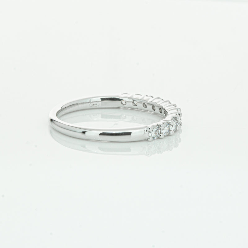 18ct White Gold .50ct Diamond Panorama Band-Ring-Walker & Hall
