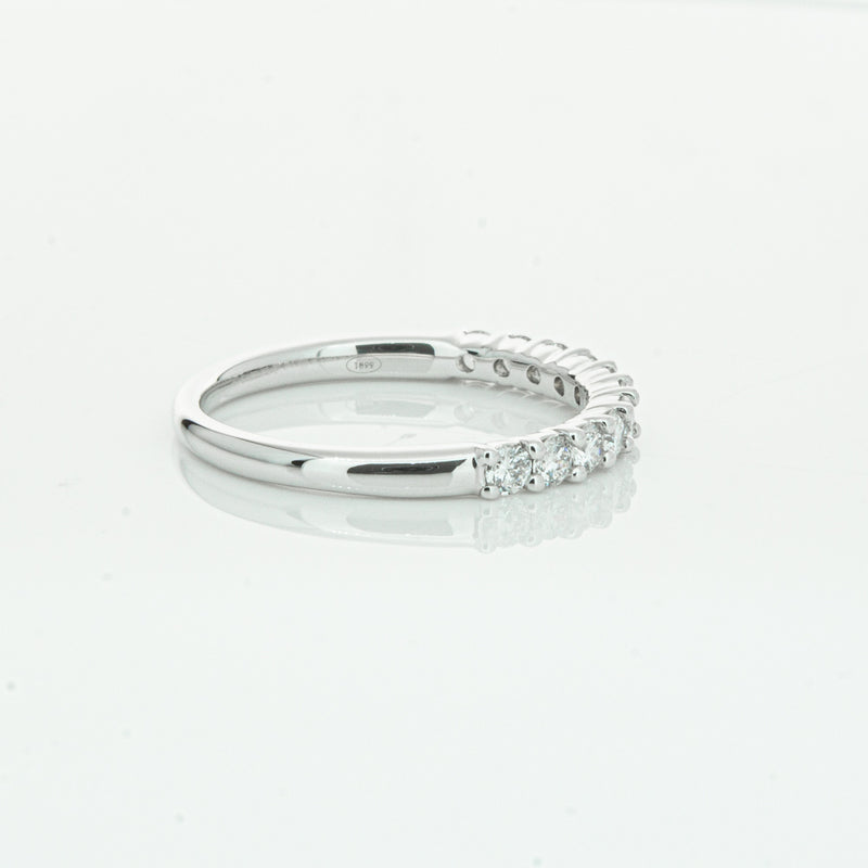 18ct White Gold .50ct Diamond Panorama Band-Ring-Walker & Hall