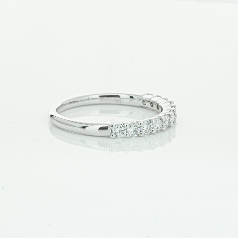 18ct White Gold .50ct Diamond Panorama Band-Ring-Walker & Hall