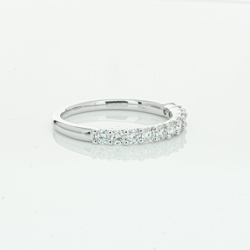 18ct White Gold .50ct Diamond Panorama Band-Ring-Walker & Hall