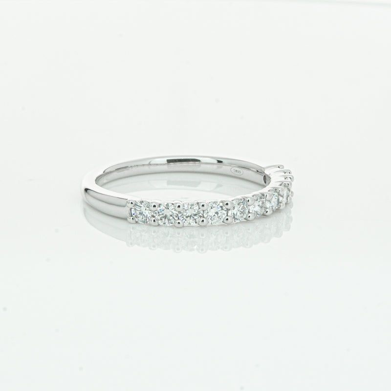 18ct White Gold .50ct Diamond Panorama Band-Ring-Walker & Hall