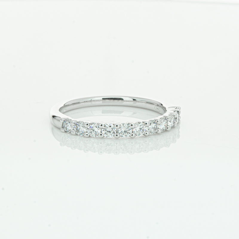 18ct White Gold .50ct Diamond Panorama Band-Ring-Walker & Hall