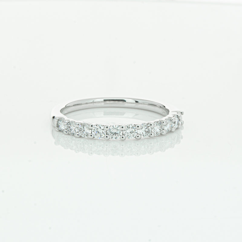 18ct White Gold .50ct Diamond Panorama Band-Ring-Walker & Hall