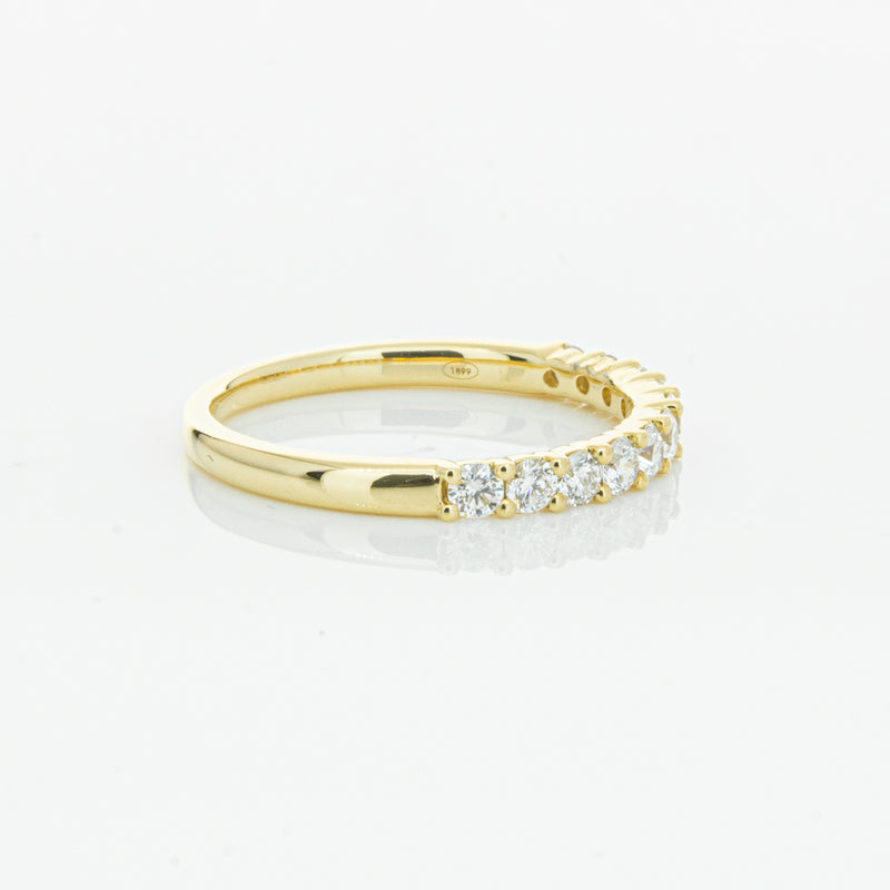 18ct Yellow Gold .50ct Diamond Panorama Band-Ring-Walker & Hall