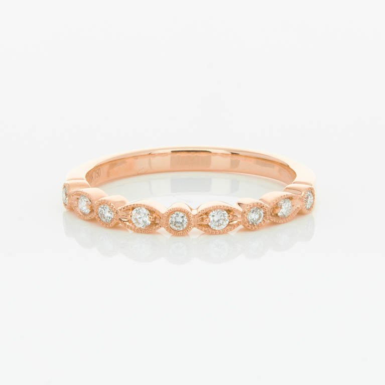 18ct Rose Gold Diamond Aura Ring-Ring-Walker & Hall