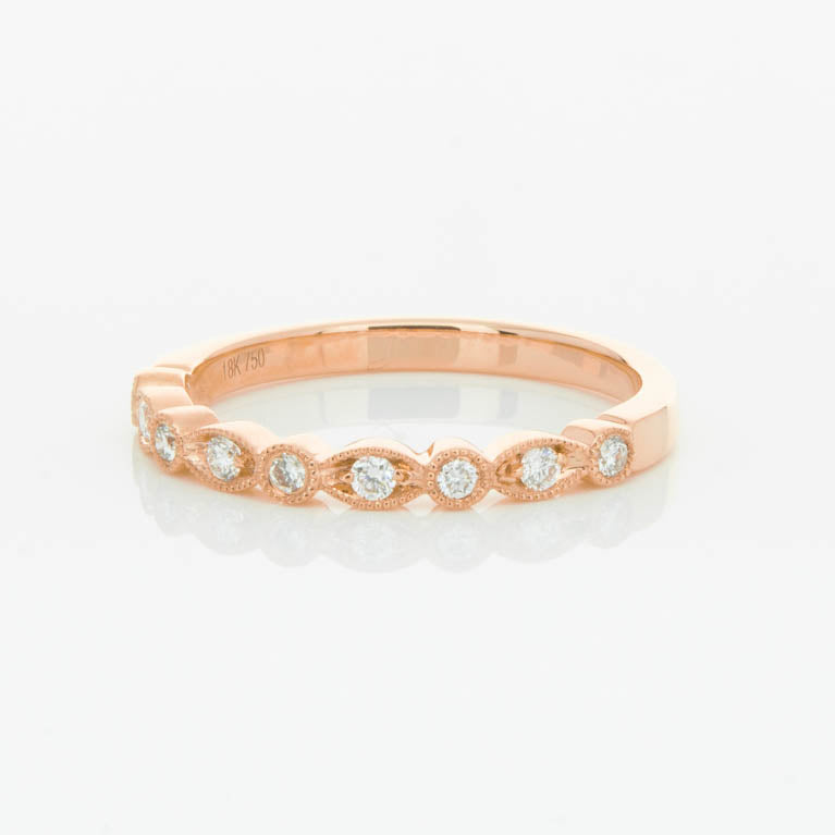 18ct Rose Gold Diamond Aura Ring-Ring-Walker & Hall