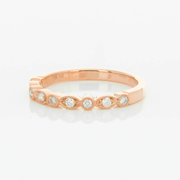 18ct Rose Gold Diamond Aura Ring-Ring-Walker & Hall